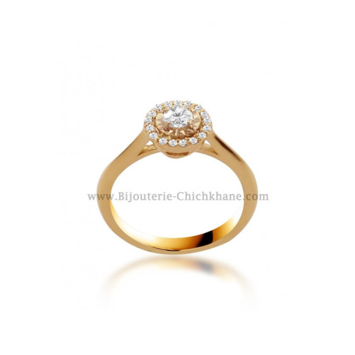 Solitaire femme en Or Jaune 18 Carats Ref 53997 | Chichkhane