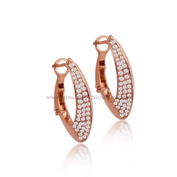 Boucles d'oreilles femme en Or Rose 18 Carats Ref 54008 | Chichkhane
