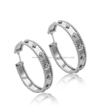 Boucles d'oreilles femme en Or Blanc 18 Carats Ref 53630 | Chichkhane