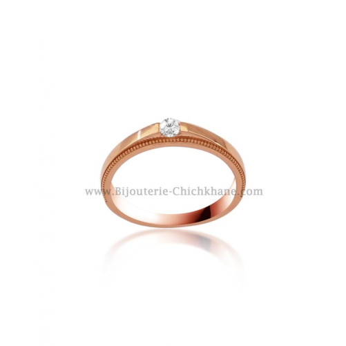 Solitaire femme en Or Rose 18 Carats Ref 53891 | Chichkhane