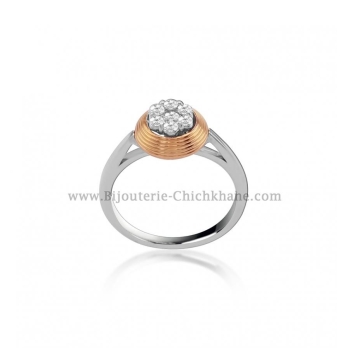 Solitaire femme en Or Bicolore  18 Carats Ref 57701 | Chichkhane