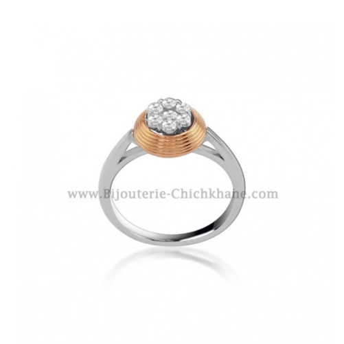 Solitaire femme en Or Bicolore  18 Carats Ref 57701 | Chichkhane