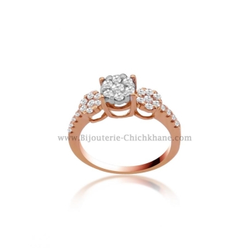 Solitaire femme en Or Bicolore  18 Carats Ref 53876 | Chichkhane