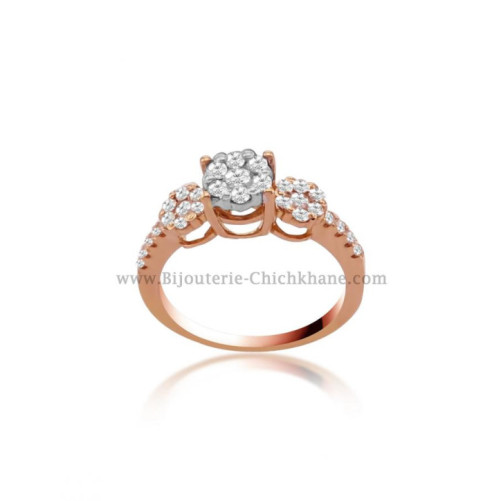 Solitaire femme en Or Bicolore  18 Carats Ref 53876 | Chichkhane