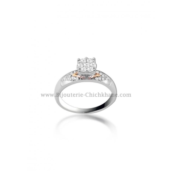 Solitaire femme en Or Bicolore  18 Carats Ref 53870 | Chichkhane