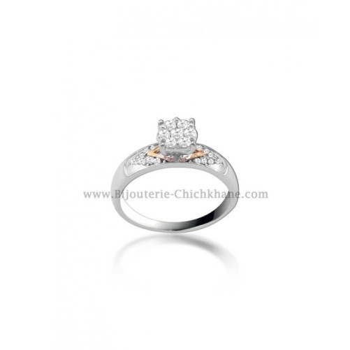 Solitaire femme en Or Bicolore  18 Carats Ref 53870 | Chichkhane