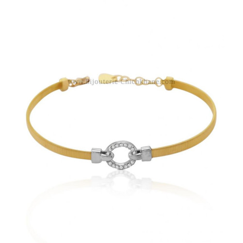 Bracelet femme en Or Bicolore  18 Carats Ref 53834 | Chichkhane