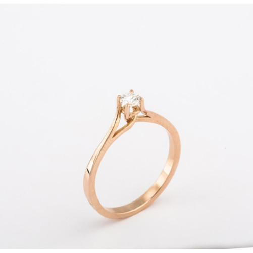 Solitaire femme en Or Rose 18 Carats Ref 66894 | Chichkhane
