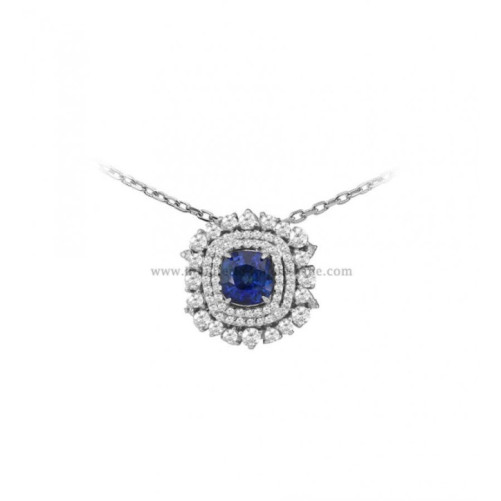 Pendentif femme en Or Blanc 18 Carats Ref 53570 | Chichkhane