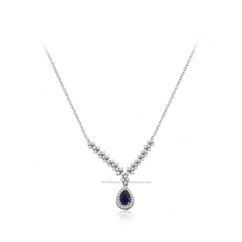 Collier femme en Or Blanc 18 Carats Ref 58726 | Chichkhane