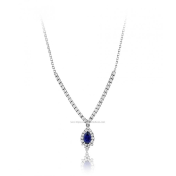 Collier femme en Or Blanc 18 Carats Ref 53081 | Chichkhane