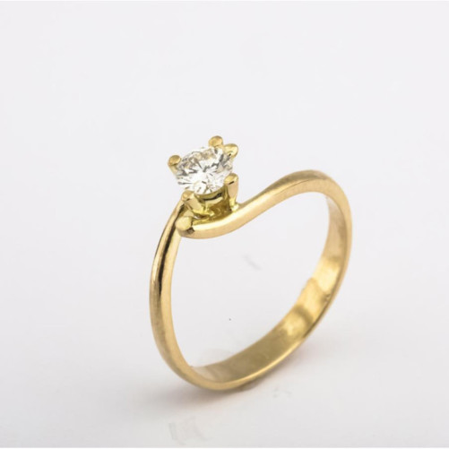 Solitaire femme en Or Jaune 18 Carats Ref 66891 | Chichkhane