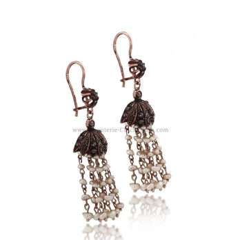 Boucles D'oreilles Diamants Rose ''Chichkhane'' 52505