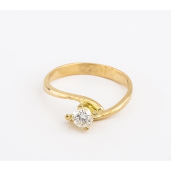 Solitaire femme en Or Jaune 18 Carats Ref 66891 | Chichkhane