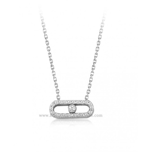 Collier femme en Or Blanc 18 Carats Ref 52166 | Chichkhane