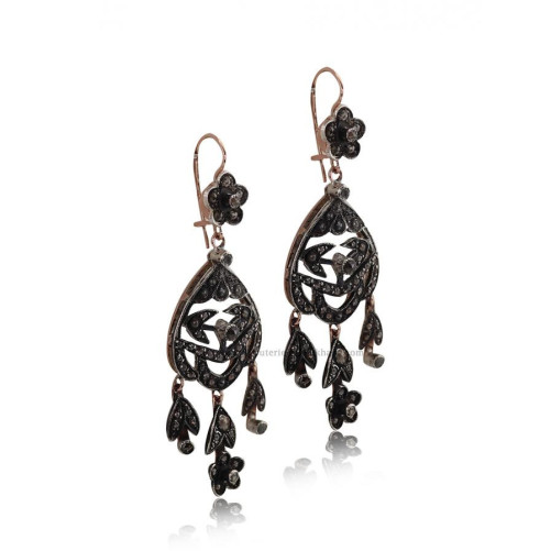 Boucles D'oreilles Diamants Rose ''Chichkhane'' 53217