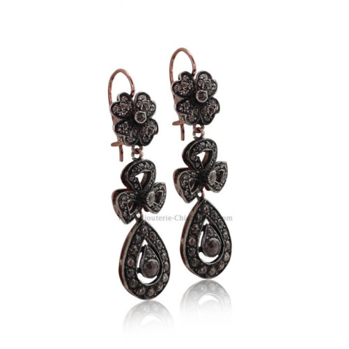 Boucles D'oreilles Diamants Rose ''Chichkhane'' 53215