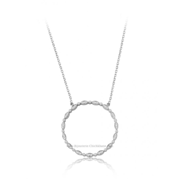 Collier femme en Or Blanc 18 Carats Ref 53278 | Chichkhane
