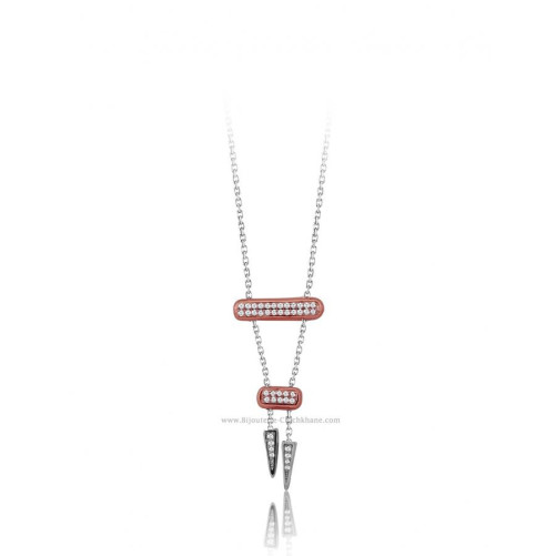 Collier femme en Or Bicolore  18 Carats Ref 53259 | Chichkhane