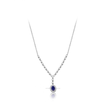 Collier femme en Or Blanc 18 Carats Ref 53287 | Chichkhane