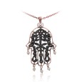 Pendentif Main De Fatma Diamants Rose ''Chichkhane'' 53018 Pendentif Main De Fatma Diamants Rose ''Chichkhane'' 53018