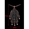 Pendentif Main De Fatma Diamants Rose ''Chichkhane'' 53018 Pendentif Main De Fatma Diamants Rose ''Chichkhane'' 53018