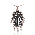 Pendentif Main De Fatma Diamants Rose ''Chichkhane'' 53005 Pendentif Main De Fatma Diamants Rose ''Chichkhane'' 53005
