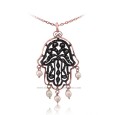 Pendentif Main De Fatma Diamants Rose ''Chichkhane'' 52974 Pendentif Main De Fatma Diamants Rose ''Chichkhane'' 52974