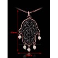 Pendentif Main De Fatma Diamants Rose ''Chichkhane'' 52974 Pendentif Main De Fatma Diamants Rose ''Chichkhane'' 52974