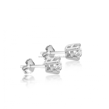 Boucles d'oreilles femme en Or Blanc 18 Carats Ref 52960 | Chichkhane