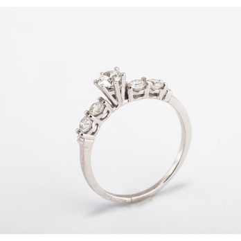 Solitaire femme en Or Blanc 18 Carats Ref 66871 | Chichkhane