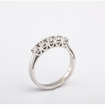 Alliance femme en Or Blanc 18 Carats Ref 66860 | Chichkhane