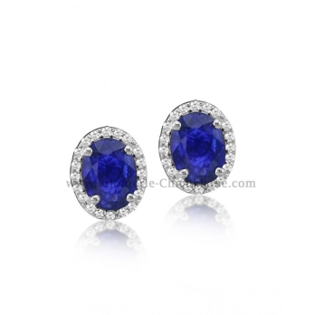 Boucles d'oreilles femme en Or Blanc 18 Carats Ref 52123 | Chichkhane