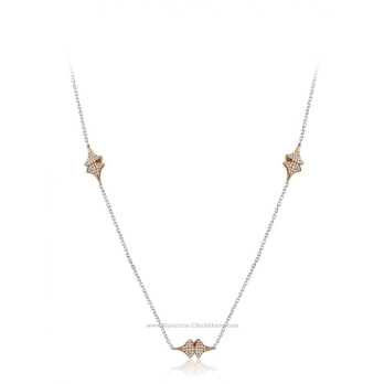 Collier femme en Or Bicolore  18 Carats Ref 52076 | Chichkhane