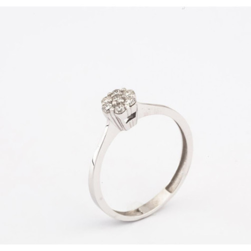 Solitaire femme en Or Blanc 18 Carats Ref 66824 | Chichkhane