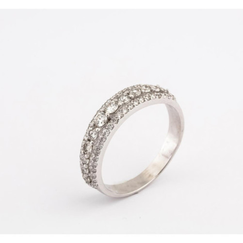 Alliance femme en Or Blanc 18 Carats Ref 66817 | Chichkhane