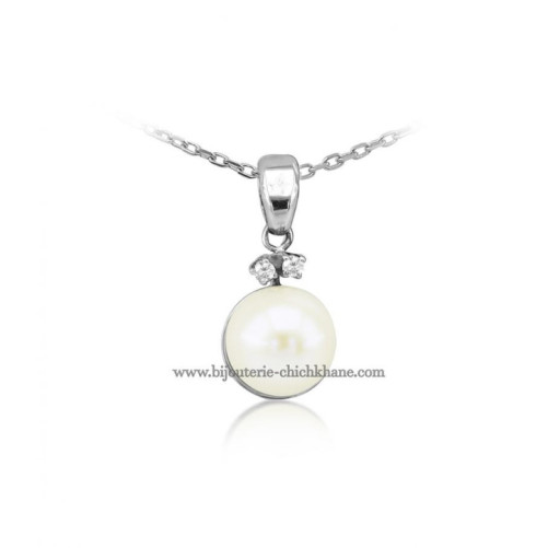 Pendentif femme en Or Blanc 18 Carats Ref 51055 | Chichkhane