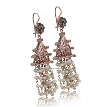 Boucles D'oreilles Diamants Rose ''Chichkhane'' 51340