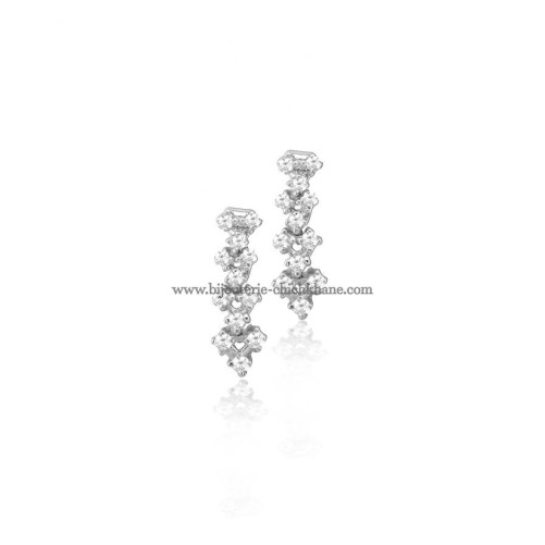 Boucles d'oreilles femme en Or Blanc 18 Carats Ref 50988 | Chichkhane