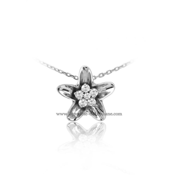 Pendentif femme en Or Blanc 18 Carats Ref 50707 | Chichkhane