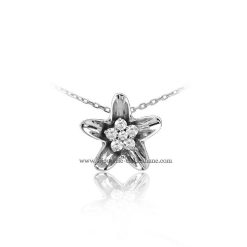 Pendentif femme en Or Blanc 18 Carats Ref 50707 | Chichkhane
