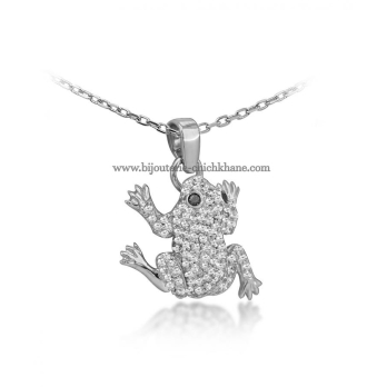 Pendentif femme en Or Blanc 18 Carats Ref 51273 | Chichkhane