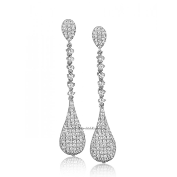 Boucles d'oreilles femme en Or Blanc 18 Carats Ref 50719 | Chichkhane