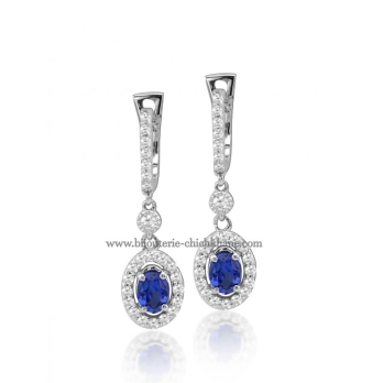 Boucles d'oreilles femme en Or Blanc 18 Carats Ref 50355 | Chichkhane