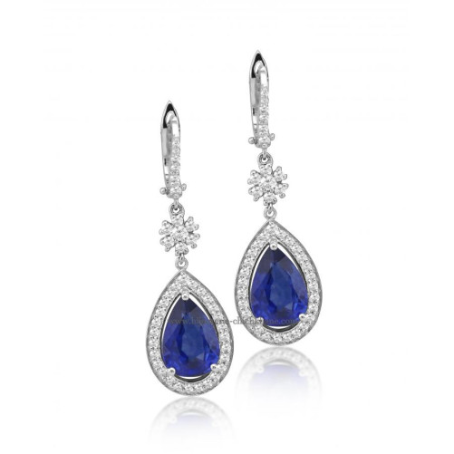 Boucles d'oreilles femme en Or Blanc 18 Carats Ref 50354 | Chichkhane