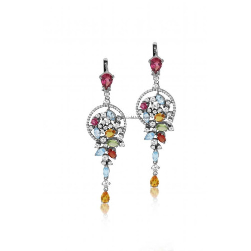 Boucles d'oreilles femme en Or Blanc 18 Carats Ref 50491 | Chichkhane