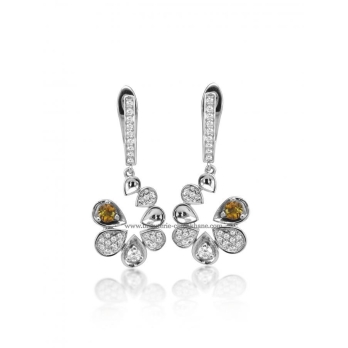 Boucles d'oreilles femme en Or Blanc 18 Carats Ref 50490 | Chichkhane