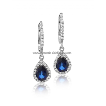 Boucles d'oreilles femme en Or Blanc 18 Carats Ref 50479 | Chichkhane
