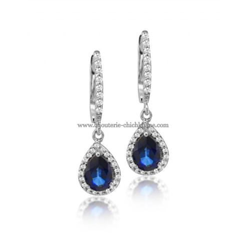 Boucles d'oreilles femme en Or Blanc 18 Carats Ref 50479 | Chichkhane