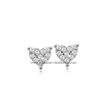 Boucles d'oreilles femme en Or Blanc 18 Carats Ref 49985 | Chichkhane